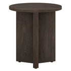 Hudson&Canal Anders 20"W Round Side Table - Alder Brown-Table is made of high-quality and durable MDF materials