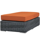 Modway Summon Outdoor Patio Sunbrella Rectangle Ottoman - Canvas/Tuscan-Powder Coated Aluminum Frame