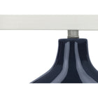 Monarch Specialties 25" H Contemporary Table Lamp - Blue Ceramic / Ivory / Cream Shade-Made with quality materials, this fashionable table lamp is backed by a 2 year limited warranty against any defects for your confidence