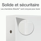 Cardinal® - Reliure XtraLife ClearVue verrouillable à anneaux en D, blanche, 5 po-Blanche  