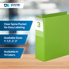 Davis Group Premium Economy Binder - D Ring - 3" - Lime Green - 6 Pack-D Ring, Non-Locking