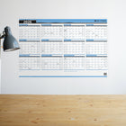Day-Timer 2026 Flexible Erasable Vertical/Horizontal Wall Planner - 23-7/8" H x 36" W - Blue - Bilingual-Functional and versatile dry-erase laminate surface