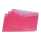 Filexec – Enveloppe en poly givrée, 2 pochettes, fermeture à bouton pression, fraise, 24/paquet-Enveloppe en poly