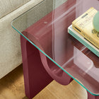 Modway Ondine Glass Top Side Table - Spiced Apple-Contemporary Retro Design