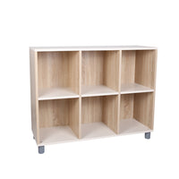 Beleduc Furniture - étagère en bois Napoli -de rangement pour compartiment de classe à 6 cubes - naturel-Étagère en bois à 6 cubes mesurant chacun 32 L x 34 W x 35 H cm (12,5 "x13,3 "x13,7")
