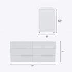 Nexera James 6 Drawer Dresser Chest - White-9