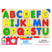 University Games - The Learning Journey Lift & Learn ABC Puzzle - Puzzle De Reconnaissance De l’Alphabet Pour Tout-Petits - Puzzle ABC Amusant Pour Enfants En Maternelle-Renforce la confiance en soi