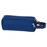 Merangue - Pochette en PU avec tirettes - Bleue-Pochette à crayons