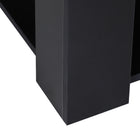 HOMCOM 2 Tier Modern Coffee Table with Shelf - Black-Overall Dimension: 31.5"L x 31.5"W x 14.25"H