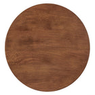 Modway Lina Round Wood Side Table - Walnut-Leveling, Non-Marking Feet