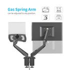 ShoppingAll 2-in-1 Adjustable Dual Gas Spring Arm Laptop & Monitor Desk Mount Stand - Black-Each arm can hold up to 17.6lb/8kg laptop or monitor with 75mm x75mm or 100mm x 100mm VESA mounting holes