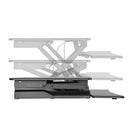 TygerClaw 23.5"W Gas Spring Sit-Stand Desktop Workstation - Black-Cable management to keeps everything organized