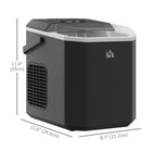 HOMCOM - Machine à glaçons avec panier à glace - noir-La fonction d’auto-nettoyage offre une grande commodité et permet de gagner du temps