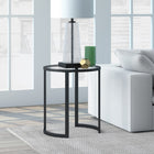 Hudson&Canal - Table d'appoint ron Mitera 20 po de largeur - Bronze noirci-Caractéristiques assemblage facile