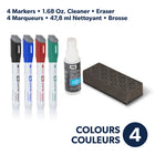 Quartet DryGuard Dry Erase Marker Kit - 4 Chisel Tip Whiteboard Markers - Assorted Colours - 1 Cleaning Spray - 1 Whiteboard Eraser - 6 Piece Set-Tests with DryGuard markers left uncapped for 24 hours and given an equal recovery period. Recovery may vary depending on uncapping duration and other environmental factors