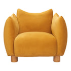 Zuo Meia Accent Chair - Mustard-Soft and smooth velvet fabric