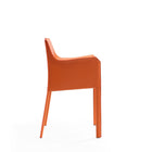 Manhattan Comfort - Lot de 2 fauteuils de salle à manger modernes Paris 21,65 po en similicuir corail-25,2 po L x 23 po l x 32,68 po H