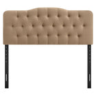 Modway Annabel Premium Linen Blend King Headboard - Almond-Dense Foam Padded Headboard
