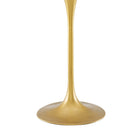 Modway Drive Wood Bar Table - Black Gold-Cast Iron Pedestal Base