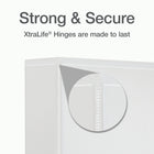 Cardinal XtraLife ClearVue Locking D-Ring Binder, White, 2”-White
