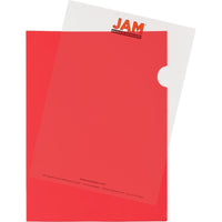 JAM Paper - Pochettes en plastique - 9 po x 12 po - rouge - Paquet de 12-Les pochettes en plastique sont idéales pour contenir, protéger et organiser des documents importants, des bons de travail, des commandes, des factures et bien plus encore !