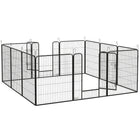PawHut 12-Panel Dog Pen with Gate for Outdoor & Indoor - 39" H-An excellent romping ground and can also work as a partition