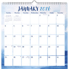 DateWorks - 2026 Calendrier Mural en Spirale 16 Mois - 12 po x 12 po - Pastel Abstrait - Anglais -Janvier 2026 - Décembre 2026