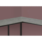 Monarch Specialties - 7392 Bureau 58 po - Fausse Pierre Grise En Coin/Metal Noir-Conception peu encombrante pour une utilisation dans le coin d'un bureau à domicile