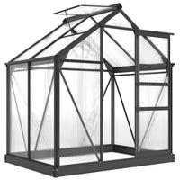 Outsunny Polycarbonate Greenhouse - 6' x 4' x 6.6' - Grey- A polycarbonate greenhouse for outside plant protection
 