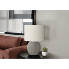 Monarch Specialties 20" H Contemporary Table Lamp - Grey Concrete / Ivory / Cream Shade-The easy to use 3-way rotary switch holds a single bulb (not included) with a maximum outage of 100W/120V to adjust the lighting ambiance and instantly brighten or dim a room