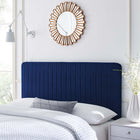 Modway Milenna Channel Tufted Performance Velvet King/California King Headboard - Navy-Assembly Required