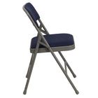 Flash Furniture – Chaise pliante en métal, série Hercules, triple entretoises incurvées et quatre charnières, marine, 4/paquet-Siège rembourré de 2.5 po en mousse épaisse