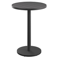 Modway - Tahoe Table de bar extérieure en aluminium ronde - 31 po - Gris-Cadre en aluminium