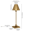 Hudson&Canal Clement 28" Tall Table Lamp with Metal Shade - Brass/Brass-Includes a 6 ft. cord with rocker switch