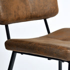 Homy Casa Conference Chairs - Suede Brown Fabric - 4 Pack-Item Dimensions: 23.43"L x 17.72"W x 32.48"H, supports 250 lbs.