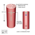 Ultimate Ears MEGABOOM 4 Portable Waterproof Bluetooth Speaker - Red-Enjoy 147 feet (45 meters) of wireless range and 3.28 feet (1 meter) of drop protection
