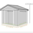 Outsunny Garden Storage Shed with Foundation Kit and Double Doors - 7' x 4' - Distressed Light Brown-Built with the finest galvanized steel 