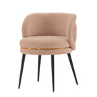 Manhattan Comfort - Chaise de salle à manger moderne Kaya 58 cm en velours capitonné - Nude-10