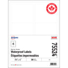 Avery - Étiquettes Imperméables - 3.33 po x 4 - Paquet de 300-Blanc