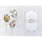 Rosedale Gold Birthday Greeting Cards/Envelopes - 5-1/2" x 8" - Flower Balloons - 6 Pack-Printed on premium uncoated paper