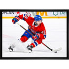 Lane Hutson Montreal Canadiens - Framed Canvas - 31" x 22"-Premium canvas print with gallery-wrapped edges