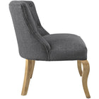 Modway Royal Upholstered Fabric Armchair - Grey-Fine Polyester Upholstery