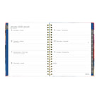 Blueline - 2026 Agenda hebdomadaire/mensuel Midnight Floral avec Reliure spirale double - 11 po x 8-1/2 po - Trilingue-Reliure spirale double en or avec couverture rigide et détails dorés