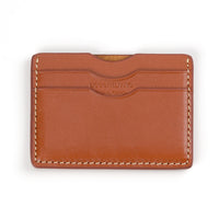 Decent Living - Portefeuille porte-cartes en cuir - Marron-Quatre emplacements pour cartes pouvant contenir jusqu'à 8 cartes