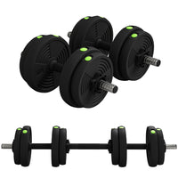 Soozier Adjustable Barbell & Dumbbells Set with Non-slip Handles - 33 lb-Converts easily from dumbbells to barbells for versatile workouts 