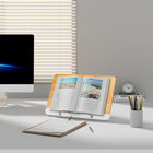ShoppingAll Portable Adjustable Book Holder Tray with Elastic Clips-Space-Saving Foldable Design - Fold it flat and tuck it away when not in use! Perfect for small spaces, this stand stores easily in a drawer or on a shelf, keeping your area tidy.