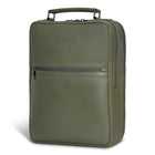 Champs - Onyx Sac à Dos Compact en Cuir - Kaki-Poche frontale zippée