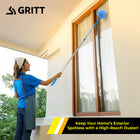 Gritt Commercial Cobweb Duster Brush with 6' Telescopic Pole-Pole Minimum Length: 3.5'
