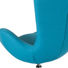 Chaise d’appoint salon-réception de série Egg en tissu turquoise (CH-162430-AQ-FAB-GG)-Taille de l'oreiller: 12 à 13 larg. x 8 à 10 haut. x 2 d'épaisseur (po)