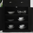 HOMCOM 72" H Tall Kitchen Pantry Cabinet with Drawer - Black-Colour: Black 